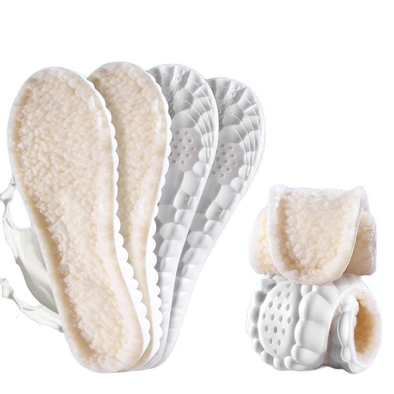 IQGD 2雙裝兒童鞋墊小孩可裁剪舒適減震透氣吸汗按摩運動無害材質(zhì)鞋墊 2雙裝-兒童加絨保暖鞋墊 26-30碼（可剪裁）