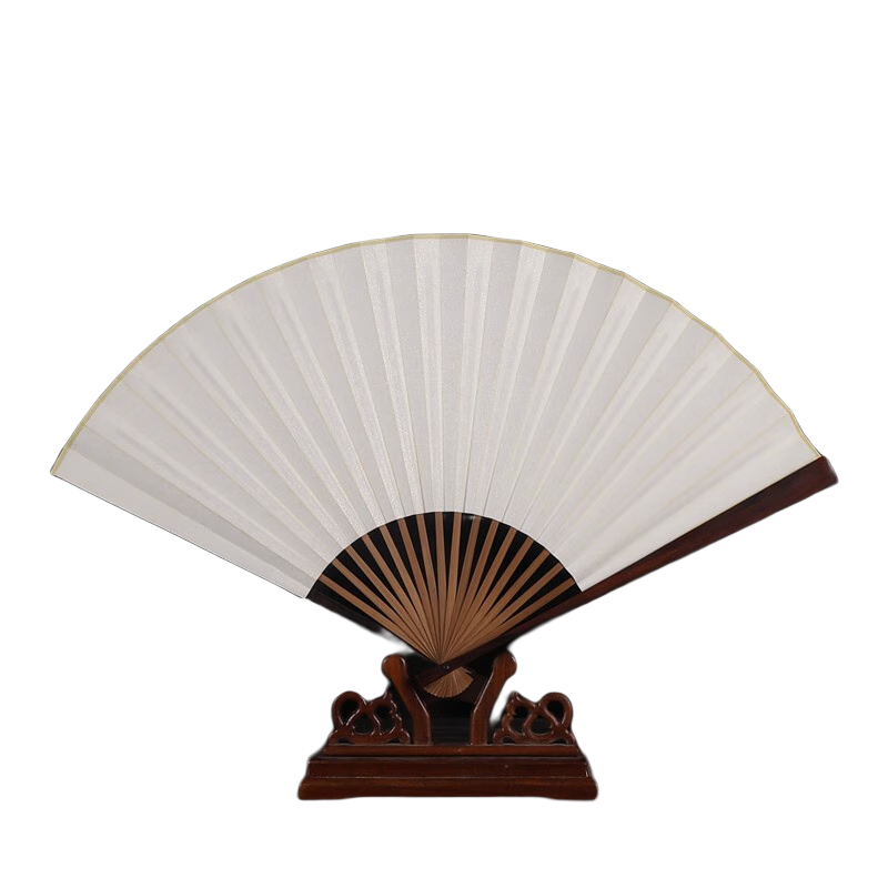 手撈坊 折扇空白扇子扇面宣紙中國風(fēng)古風(fēng)實(shí)木夏季折疊扇文玩紙扇定制題字 蘇工扇面 8寸-18方/紅木