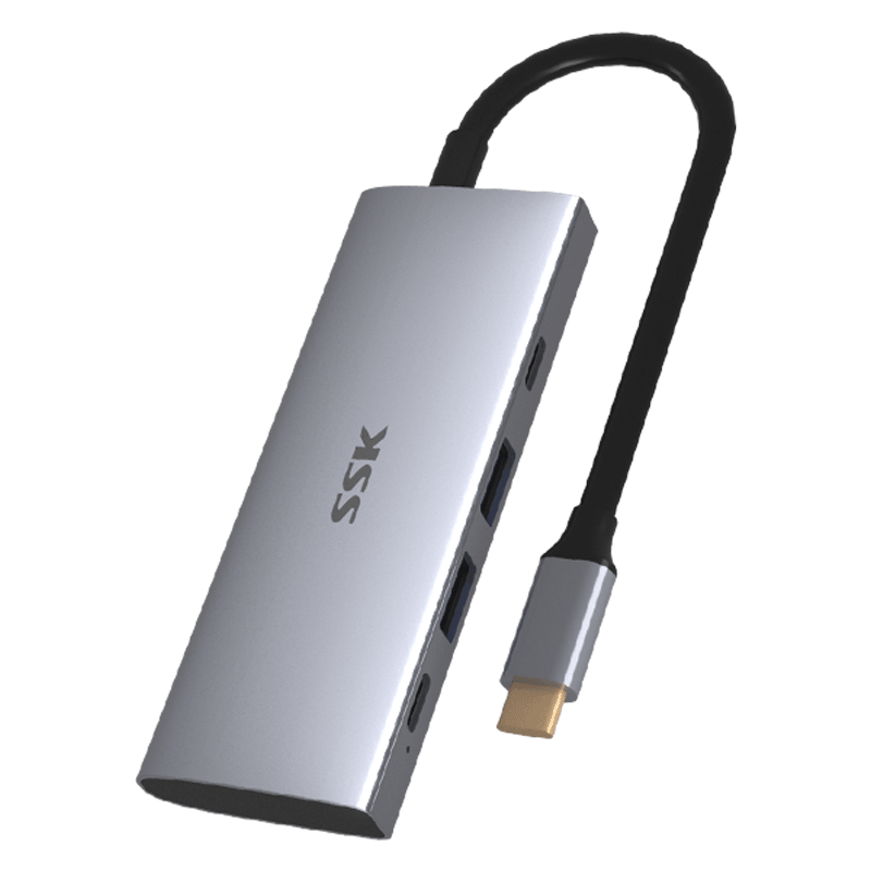 �����SSK��type-c��չ��usb��չ�����USB-CתHDMIת����usb������ 4��1 10GHub 2A+2C��PD SC109