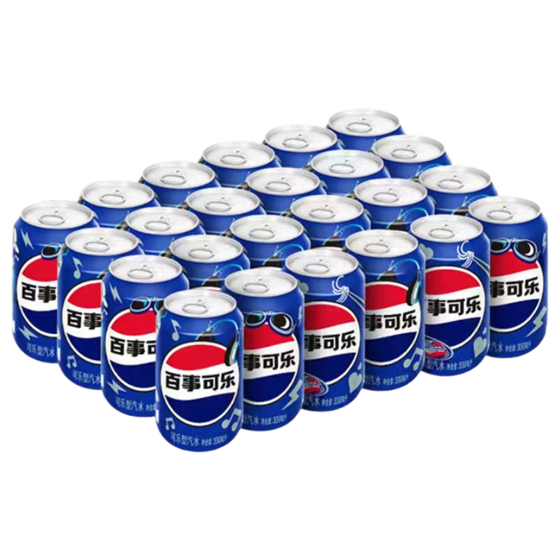 百事可乐Pepsi 碳酸饮料汽水 330ml*24听 整箱装