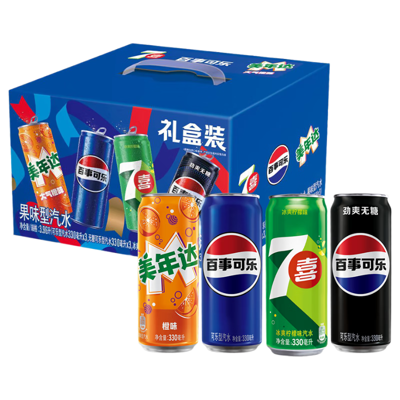 ���¿��� Pepsi ̼��������ˮ 330ml*12�� ϸ��������װ ��ͥ������� 92.93Ԫ(��15.49Ԫ/��)