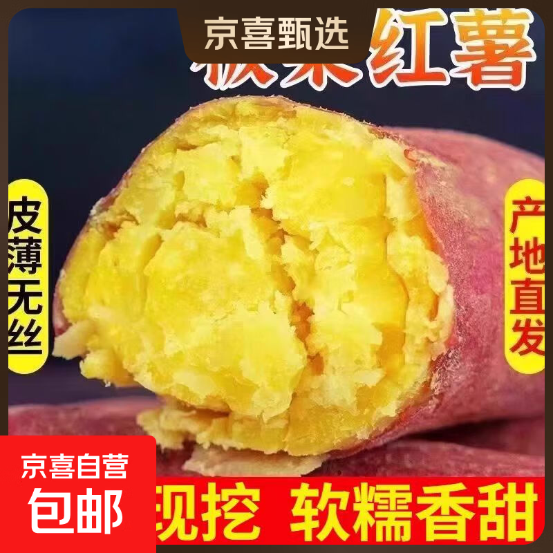 正宗板栗红薯新鲜沙地蜜薯鸡蛋黄心早餐超市直播间京东包邮 板栗红薯 2斤 含箱 中小果（单两1两-4两）