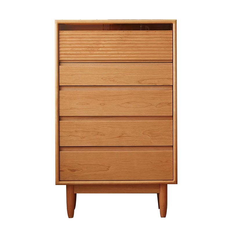 良工（lg）實(shí)木五斗柜櫻桃木北歐臥室現(xiàn)代簡(jiǎn)約家具抽屜柜斗柜客廳儲(chǔ)物柜 全櫻桃木五斗柜