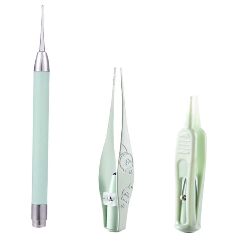 COOKSS 儿童挖耳勺掏耳朵神器婴儿发光耳勺新生儿宝宝耳屎镊子采耳套装