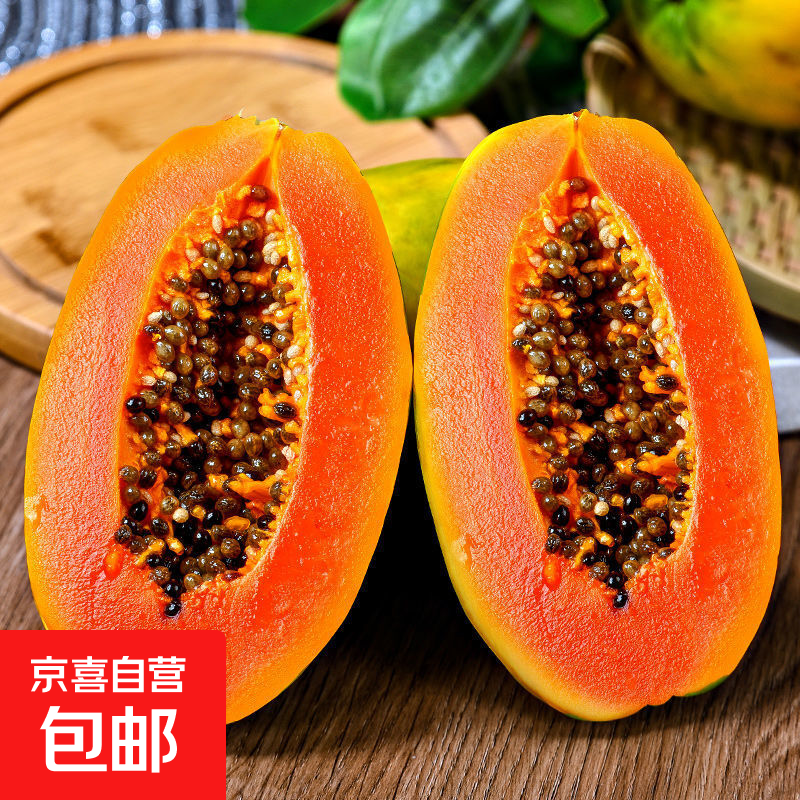 京喜加广西牛奶红心木瓜新鲜水果青木瓜下奶哺乳期当季冰糖心-雯婷B 带箱5斤（单果300g+）