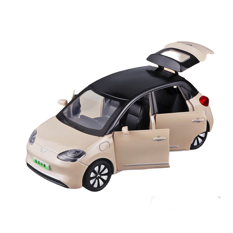 五菱缤果汽车模型仿真1:32合金车模带灯光音效儿童玩具车摆件礼物 1:32中号【奶咖白】