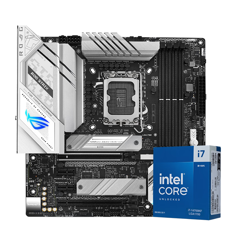 Ӣ�ض���Intel��14��I7 ����CPU��װ ������װ ��˶ROG B760-G С��ѩS WIFI D5 I7 14700KF��װ