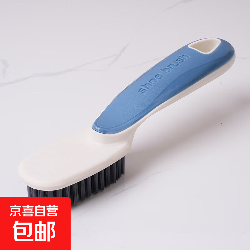 鞋刷软毛家用不伤刷鞋神器衣服洗鞋专用板刷二件套清洁洗衣刷子 【鞋刷1个】蓝色
