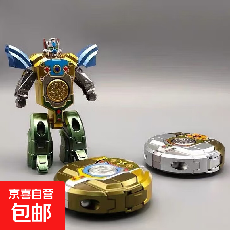 新款变形机器人指尖陀螺手指旋转变形二合一男孩解压神器玩具礼物 【随机2款】变形金刚机器人