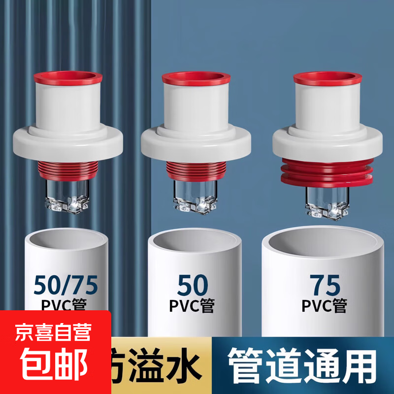 防臭密封塞圈地漏厨房洗菜盆止逆阀排水管防返臭下水管道堵口神器 【升级款】磁吸防臭塞2个（50/75管通用）