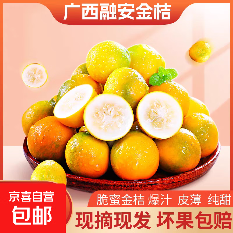 颗颗独立包装脆蜜金柑第三代广西融安脆蜜金桔鲜果蜜桔应季水果 尝鲜1斤装 6号小果（裸果）