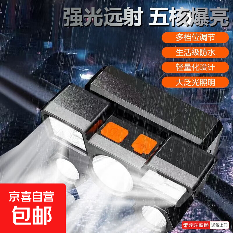 【零负重】智能照明灯户外登山充电设备感应挂耳头灯超长续航家居充电特亮头戴式探险照明灯L-T21 【顶配款】四档调光+轻便不压头L-T21