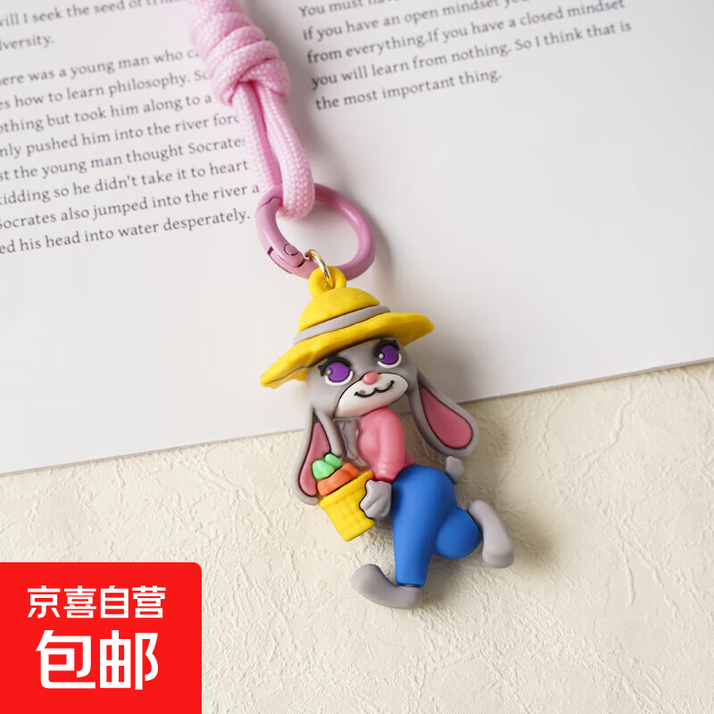 卡通动漫疯狂动物城钥匙扣可爱朱迪尼克汽车钥匙链男女包包小挂件 帽子朱迪