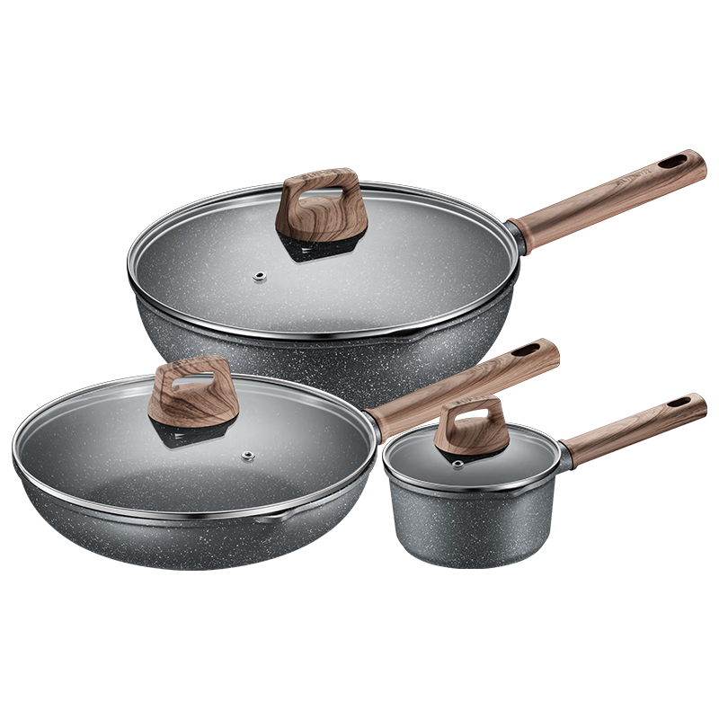 �ղ�����SUPOR����ʯɫ��ճ������װ��������������������������̹��ߴ�¯ͨ�� ����+���+�̹� ��ľ��