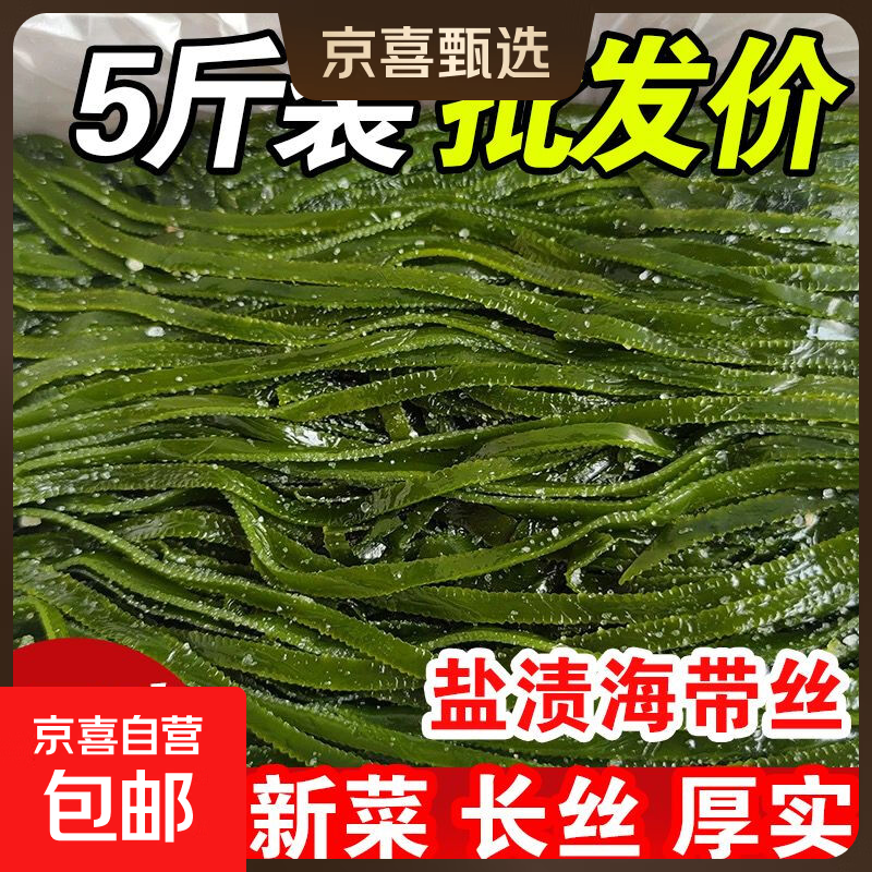 海带丝盐渍新鲜食材厚海白菜高泡发昆布丝结片 火锅食材 凉拌蔬菜 海带丝500g/袋