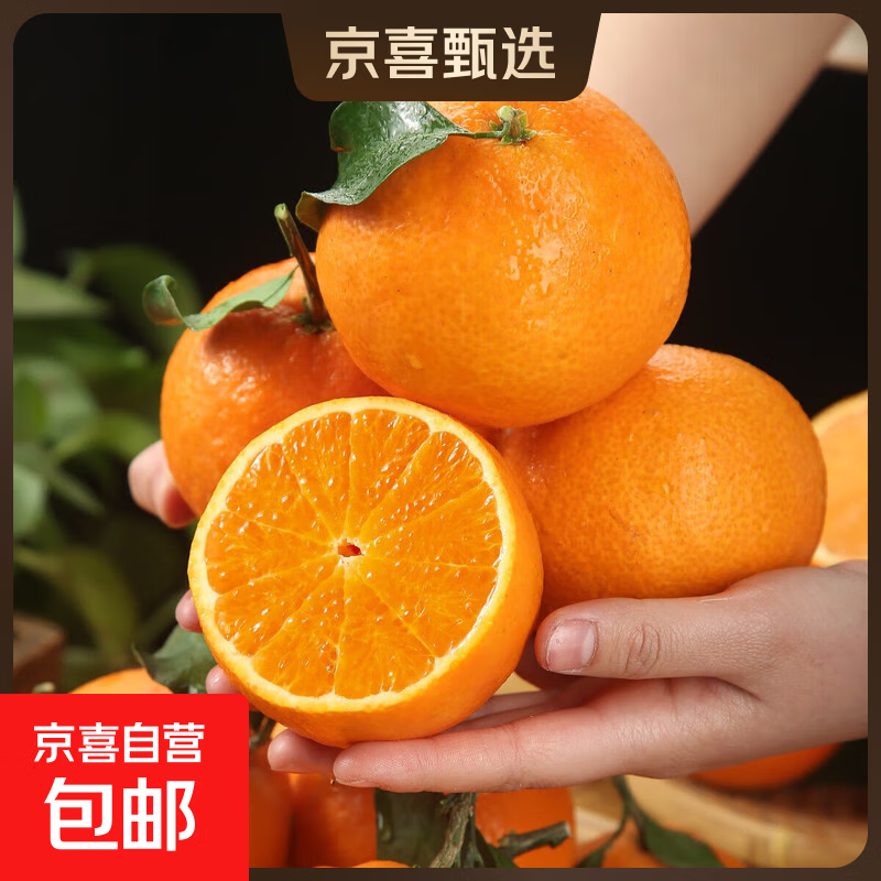 甄选爱媛38号果冻橙 新鲜生鲜水果 橙子橘子 现摘现发 只做好品质 甄选带箱9-10斤【家庭版】 果径60mm-70mm