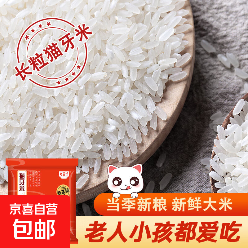 乡谷坊猫牙米新米长粒香大米丝苗米南方籼米 猫牙米250g