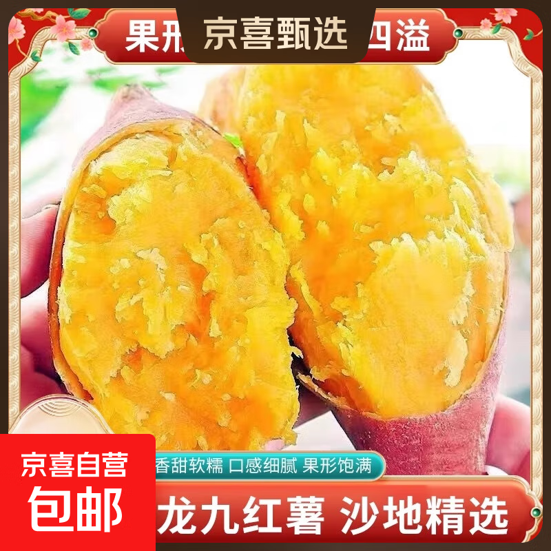现挖沙地蜜薯空气炸锅红薯沙地板栗薯新鲜自种龙九正宗黄心香甜 沙地蜜薯 2斤 带箱 小果