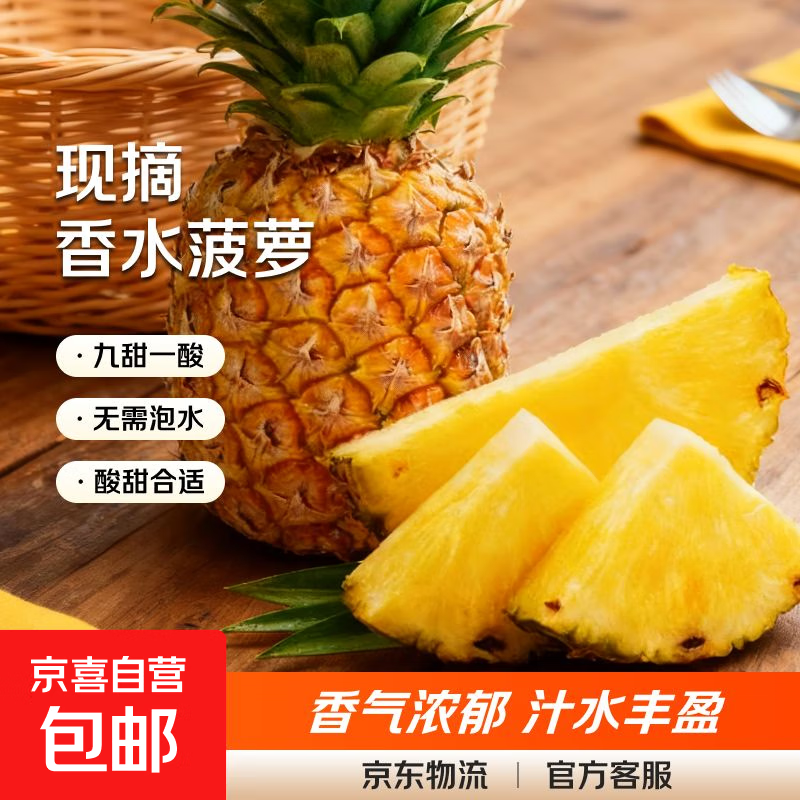 现发广东徐闻香水菠萝新鲜水果商超品质大果产地直发整箱包邮 特级1个装 单果1.3斤+