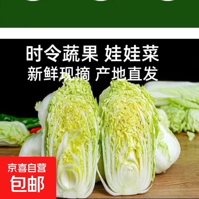 【东东买菜】新鲜黄心大娃娃菜现发农家自种批发火锅必备沙拉蔬菜 大娃娃菜2斤