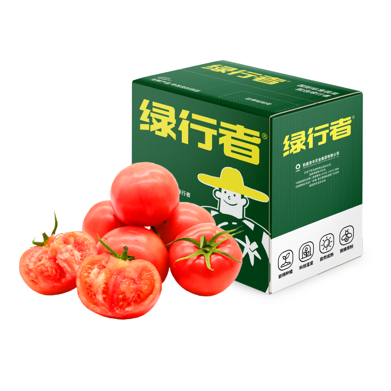 GREER 绿行者 桃太郎番茄5斤 可生吃西红柿沙瓤自然成熟新鲜瓜果蔬菜生鲜