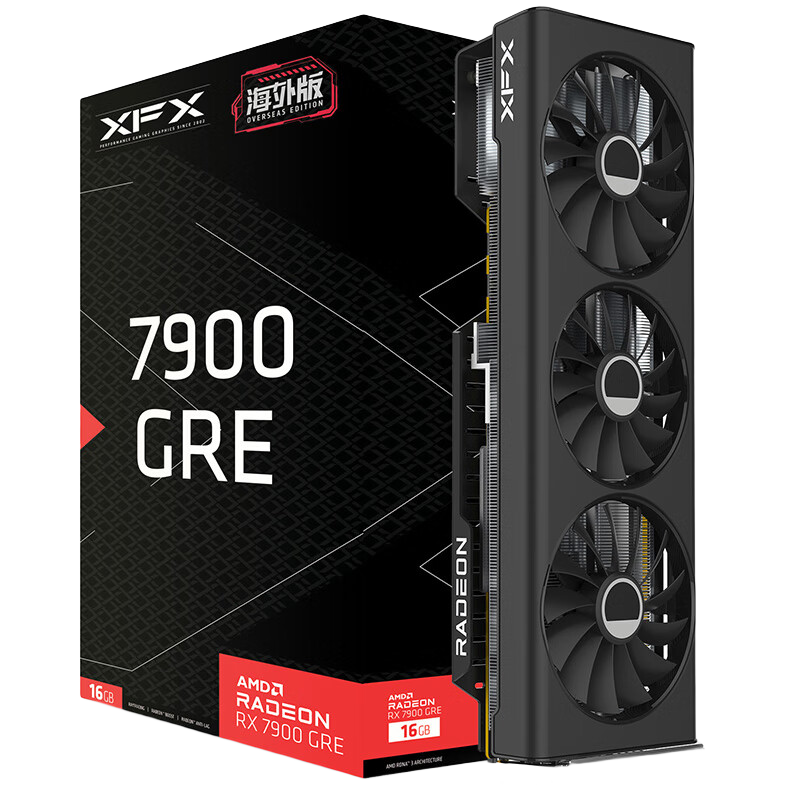 ���ڲ�����Ѷ����XFX��AMD RADEON RX7900 GRE 16GB ����� ȫ�µ羺��Ϸ̨ʽ���Զ����Կ�