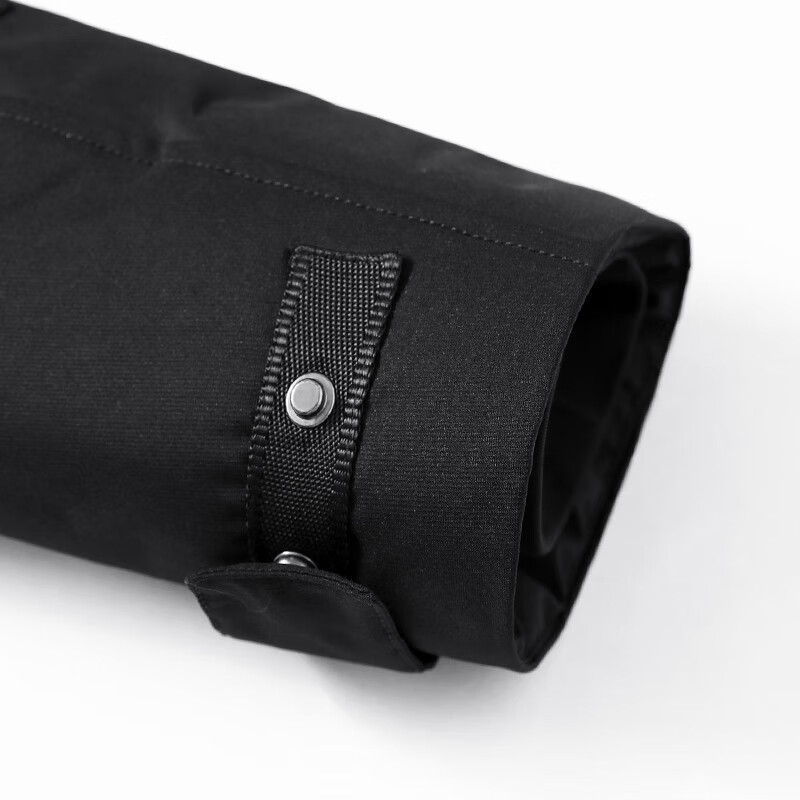 斯巴奴加厚极寒白鹅绒羽绒服男中长款2025冬季新款男女同情侣装毛领外套 黑色丨加厚毛领新国标90%鹅绒 XL (180)