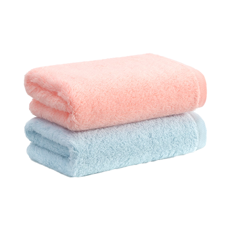 GGT棉花糖毛巾 A类洗脸巾洗澡毛巾 吸水速干毛巾2条装 曙色+空色