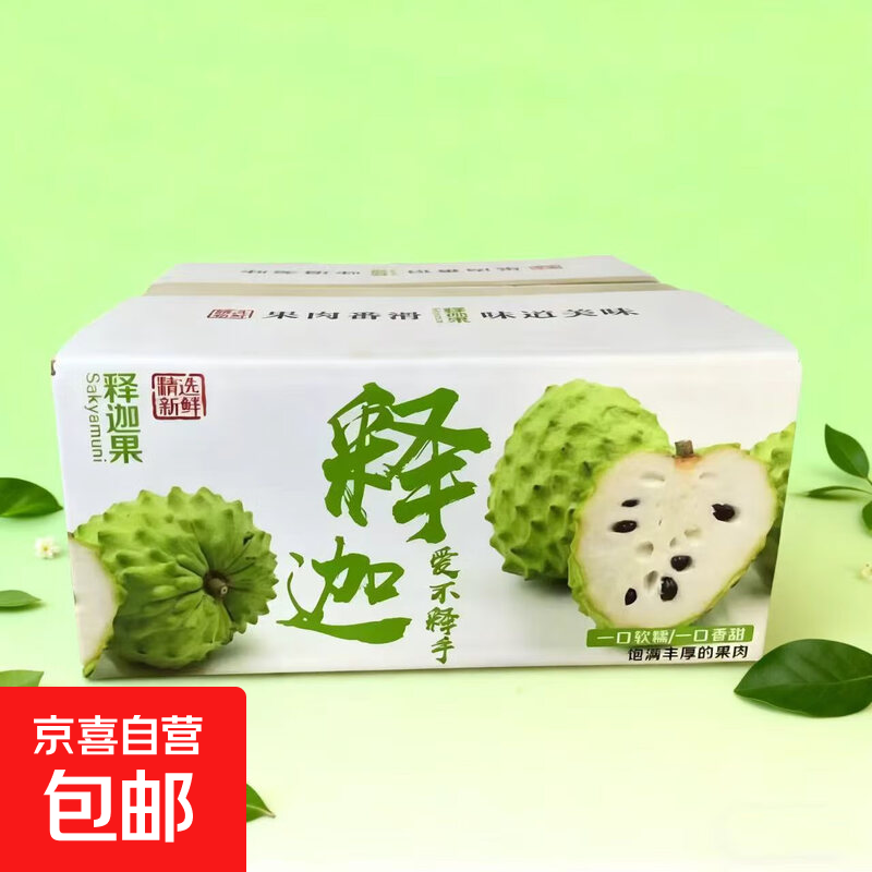 释迦果新鲜现摘特大货牛奶凤梨水果番荔枝牟尼摩牛奶佛头果 特级果【单果250克+】精选带箱2斤装