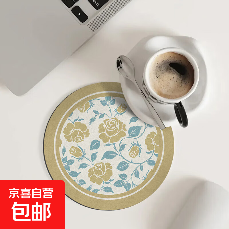 餐垫杯垫桌垫隔热垫子隔热垫防烫耐高温锅垫碗垫家用餐盘砂锅垫子 至臻花宴 14cm*14cm