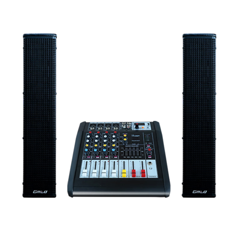 Gmtd 金邁中小型會議室音響麥克風(fēng)套裝USB無線話筒專業(yè)音響功放設(shè)備視頻會議麥克風(fēng)音響組合30-200㎡ 150平調(diào)音臺124+音柱CL05*1對