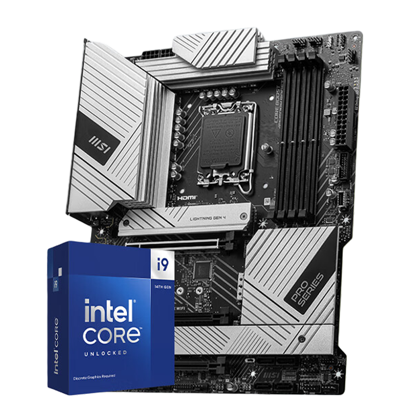 MSI 微星 主板 搭 英特尔 14代I5 CPU主板套装 板U套装 B760M EDGE TI WIFI DDR5 14600KF盒装