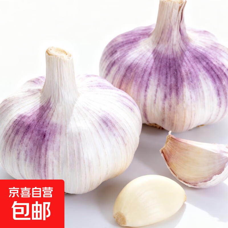 【东东买菜】大蒜头紫白皮精品大蒜特价批发商用调味料蒜瓣蔬菜 【尝鲜】3头100g