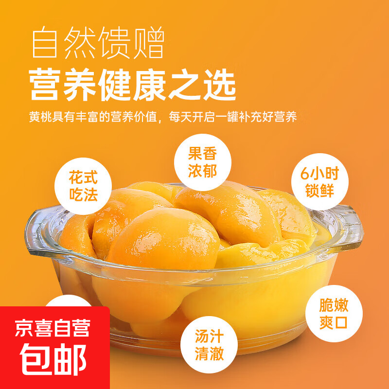 正宗糖水黄桃罐头新鲜水果罐头砀山特产四季水果捞罐装烘焙 黄桃罐头425克*1罐