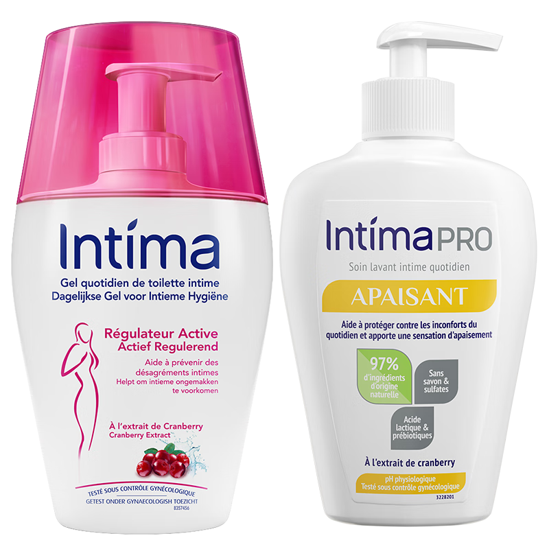 茵缇玛（Intima）Pro乳酸私处护理液 女性私密处妇科阴部洗液 蔓越莓家庭日常护理 