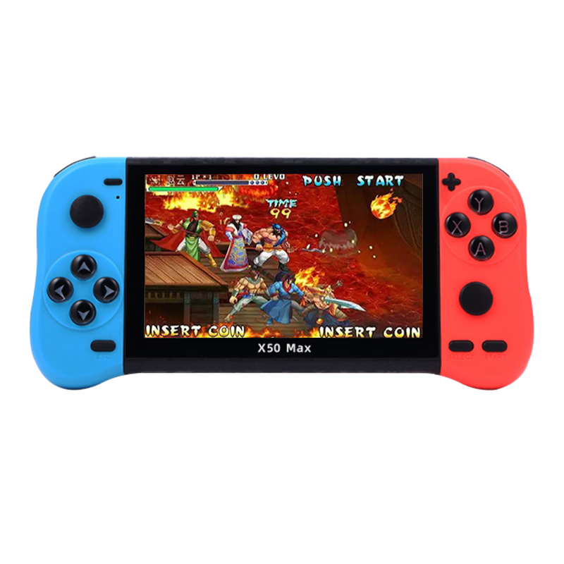 威螞PSP掌上游戲機(jī)連電視FC雙人對戰(zhàn)無線手柄搖桿街機(jī)兒童家用掌機(jī)紅白懷舊游戲機(jī) 5.1英寸+預(yù)裝10000款游戲+彩色