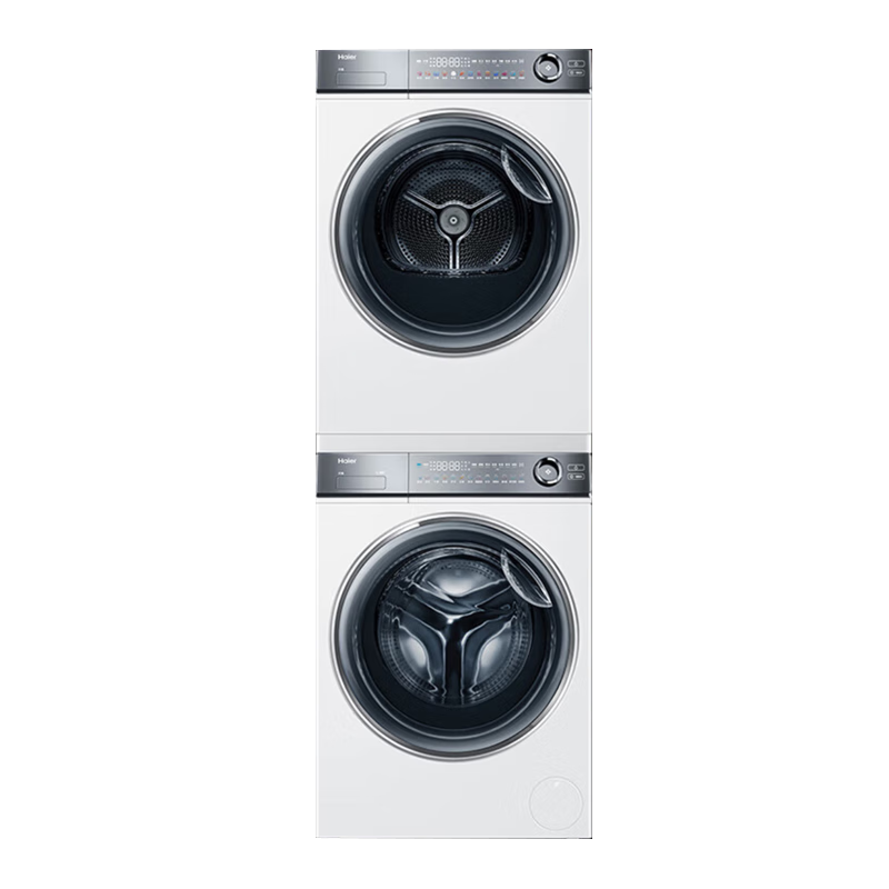 海尔（Haier）云溪冠军版376白洗烘套装 10KG滚筒洗衣机+双擎热泵烘干机 超薄全嵌 376W+376W以旧换新 家电补贴