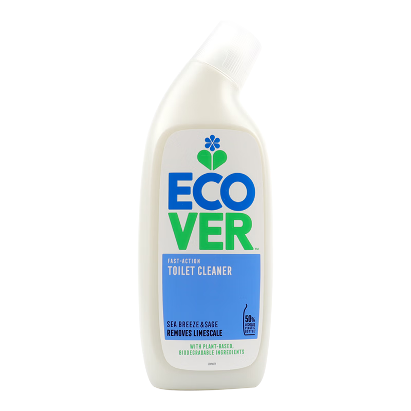 ECOVER歐維潔比利時進口潔廁靈馬桶清潔劑潔廁液劑廁所除臭除垢劑潔廁凈 海洋清香【2瓶】