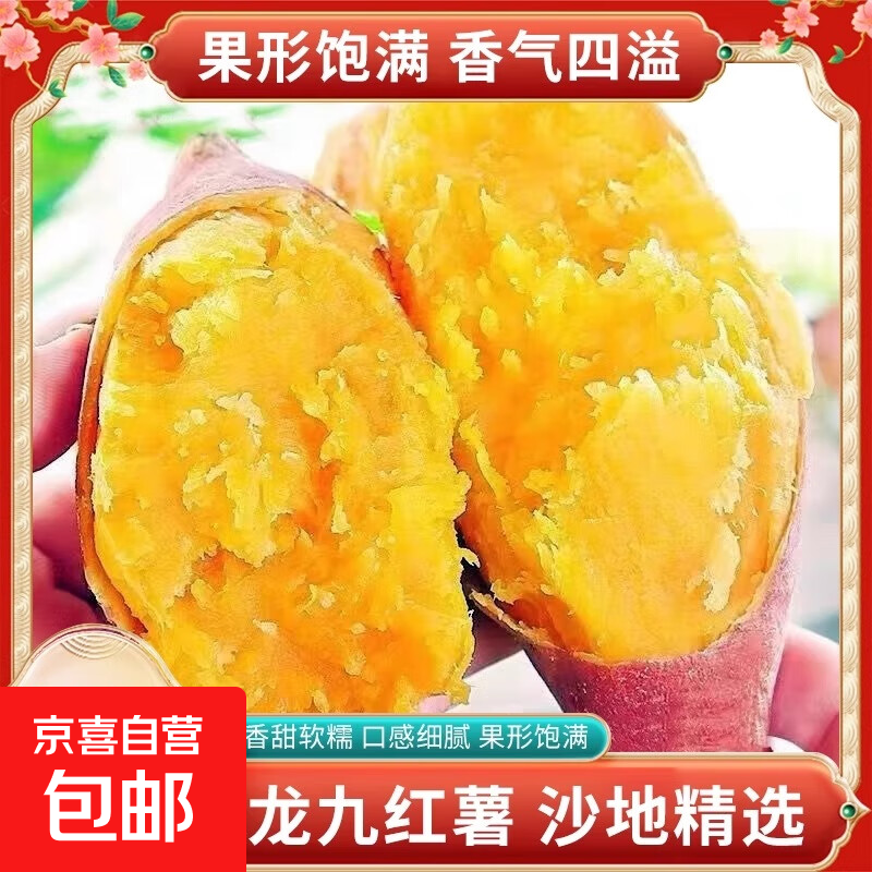 现挖沙地蜜薯空气炸锅红薯沙地板栗薯新鲜自种龙九正宗黄心香甜 沙地蜜薯 2斤 带箱 小果