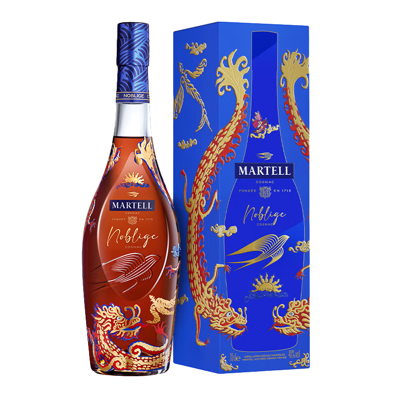 MARTELL 马爹利 名士VSOP 干邑白兰地 700ml 龙年礼盒年货礼盒