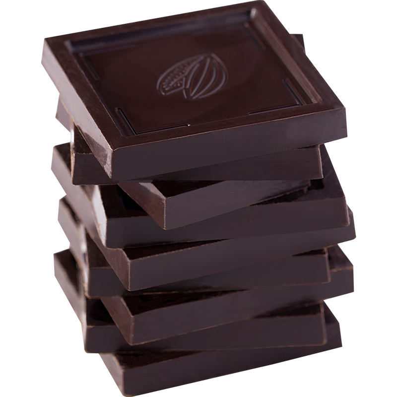轻即燃燃黑巧克力100%无糖精纯黑可可液块减苦过年糖果肥脂小零食