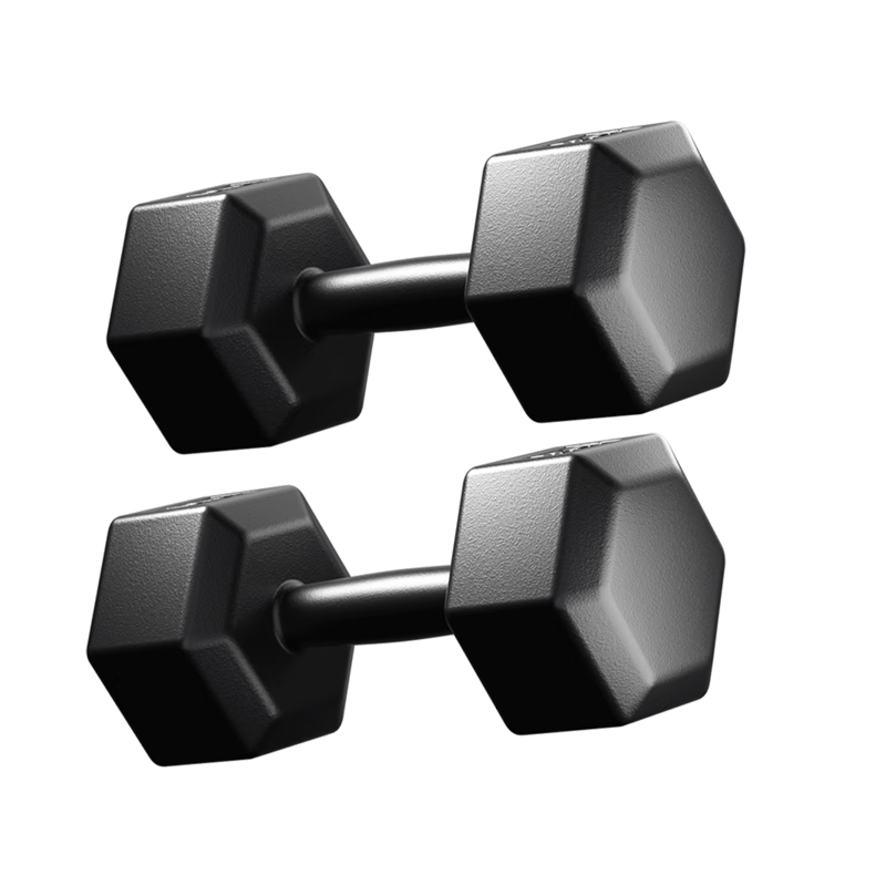 德尔惠 哑铃环保包胶 5公斤一对=2.5kg*2 16.8元(需领券)