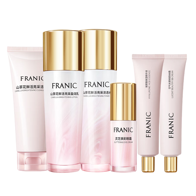 法兰琳卡水乳护肤品套装护肤礼盒 山茶花修护保湿6件套母亲节礼物送妈妈