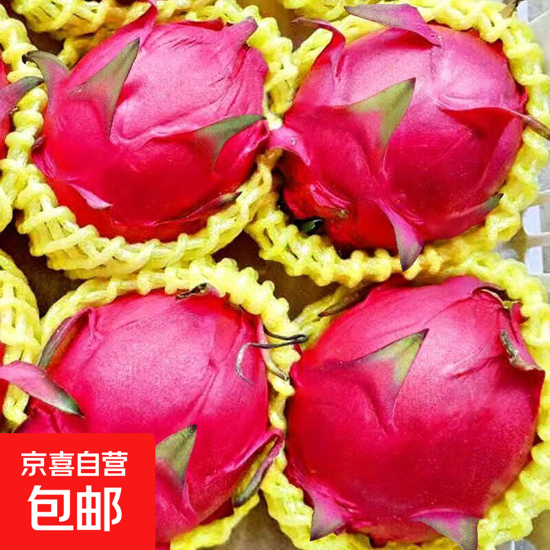 红心火龙果 金都一号广西云南薄皮火龙果应季新鲜水果 单果200g起 2个装（薄皮多汁）