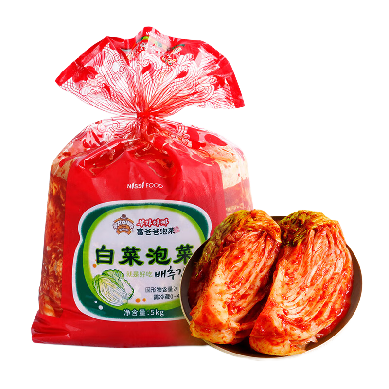富爸爸白菜泡菜10斤/袋  整顆未切 韓式辣白菜泡菜下飯菜 