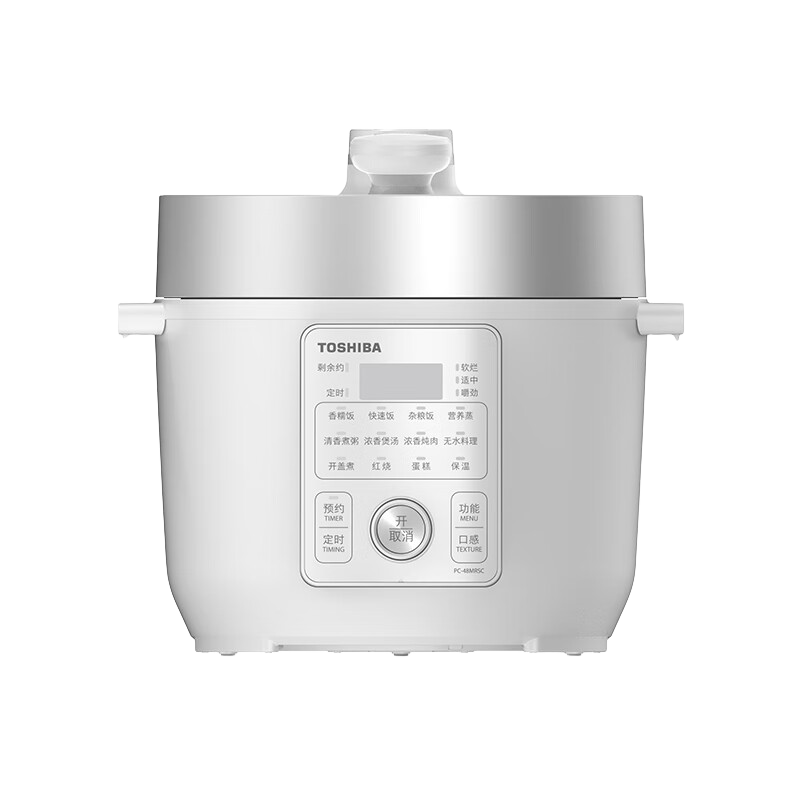 东芝（TOSHIBA）【保价618】304不锈钢0涂层内胆芝味2-4人家用多功能中高压力锅智能预约多功能不沾电饭煲电炖锅 单内胆 4.8L