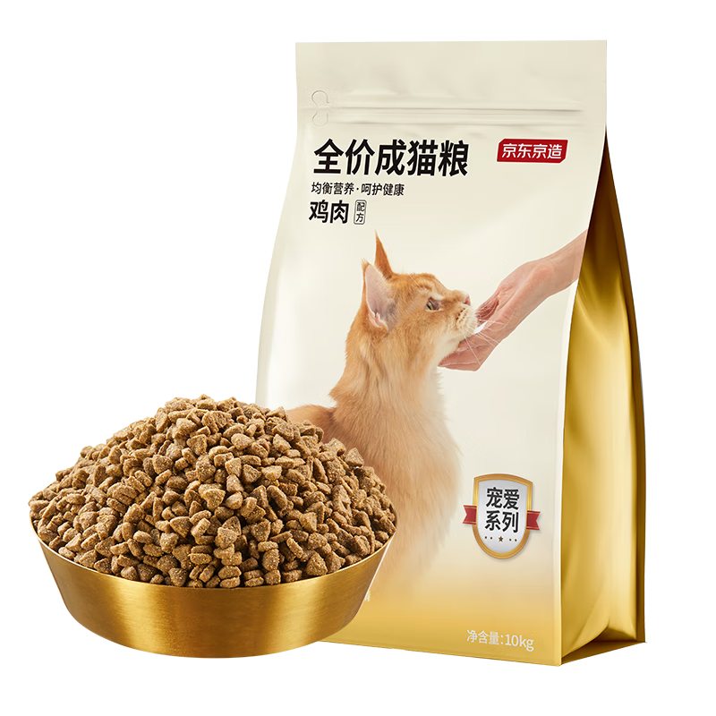 京东京造 鸡鱼双拼全价成猫粮10kg