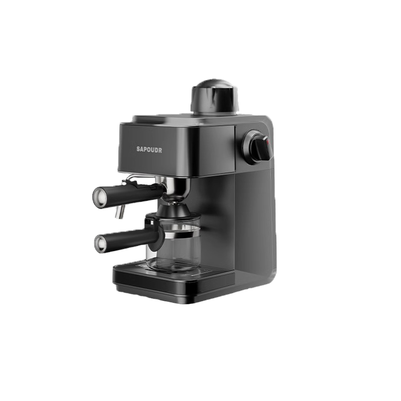 赛普达【政府补贴】EA09咖啡机家用小型意式美式两用浓缩新手小白蒸汽打奶泡一体办公室半全自动咖啡机 石墨灰标配