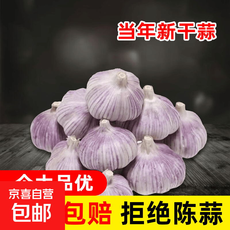 今年大蒜紫皮大蒜新蒜产地直销 5-6cm中果1斤