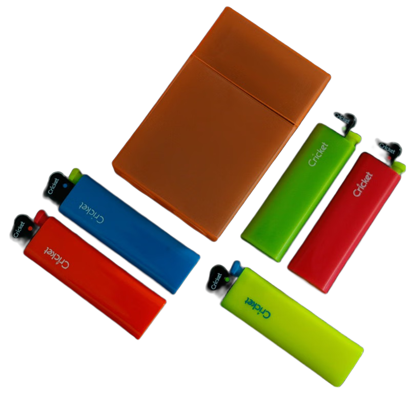 瑞典草蜢一次性砂輪打火機高顏值超薄防爆火機廣告定制訂做印刷LOGO時(shí)尚個(gè)性10支煙盒禮品裝打火機 10支熒光火機送【2個(gè)煙盒顏色隨機】